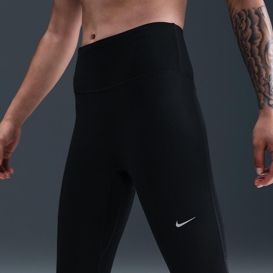Nike Tempo Flash 7 8-hardlooplegging met hoge taille voor dames Zwart