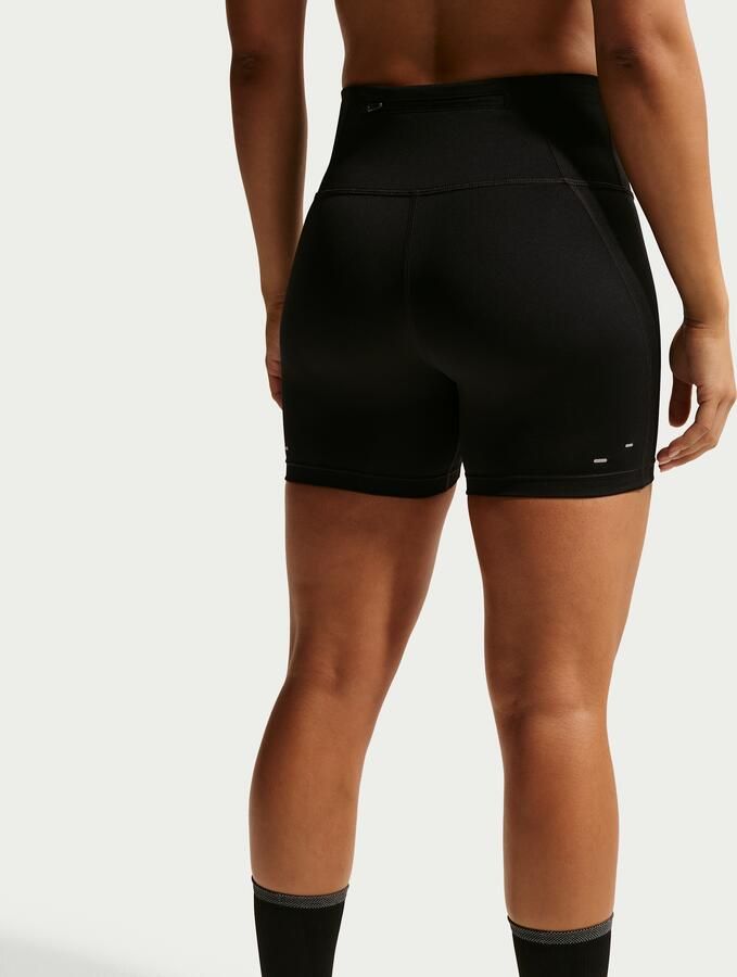 Nike Tempo strakke hardloopshorts met hoge taille en zakken voor dames (10 cm) Zwart - Foto 4