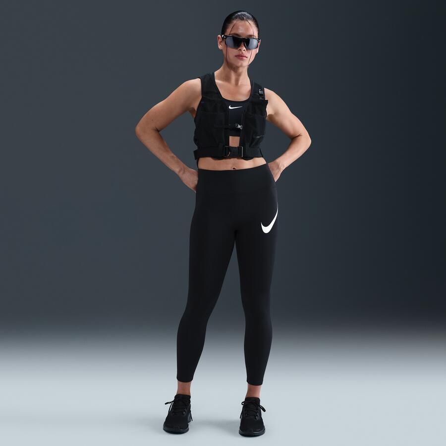 Nike Tempo Swoosh Run 7 8-hardlooplegging met hoge taille voor Zwart - Foto 4