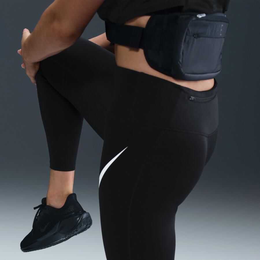 Nike Tempo Swoosh Run 7 8-hardlooplegging met hoge taille voor Zwart - Foto 2