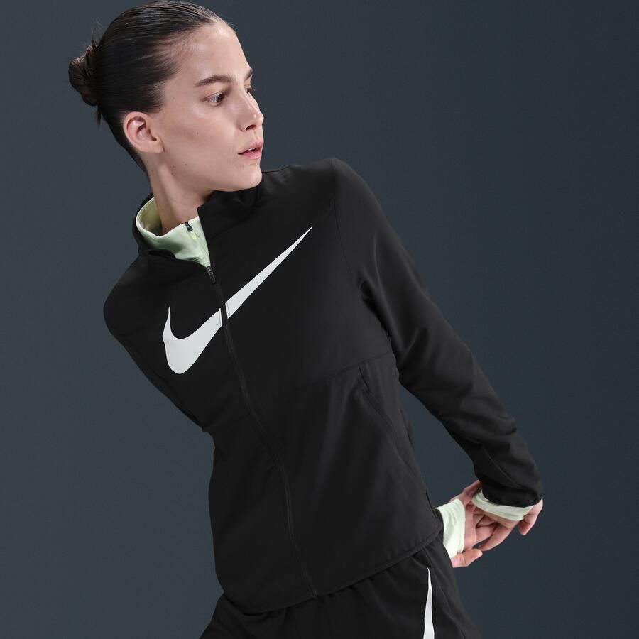 Nike Tempo Swoosh Run Dri-FIT hardloopjack voor dames Zwart - Foto 2