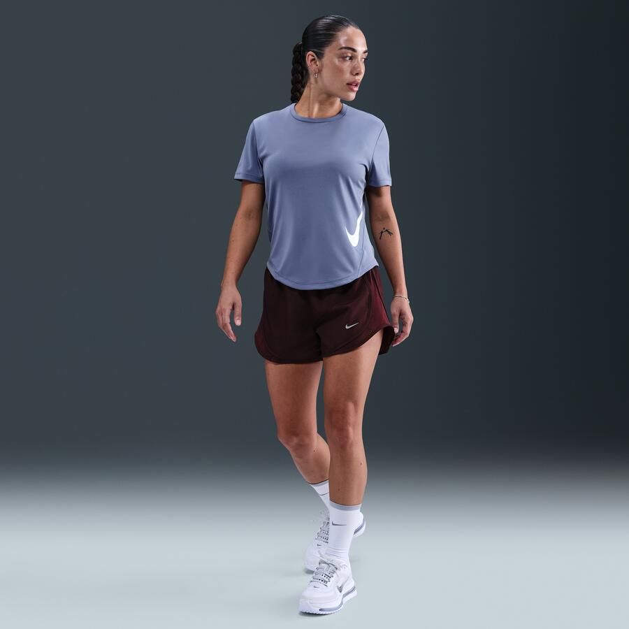 Nike Tempo Swoosh Run Dri-FIT hardlooptop met korte mouwen voor dames Blauw - Foto 3