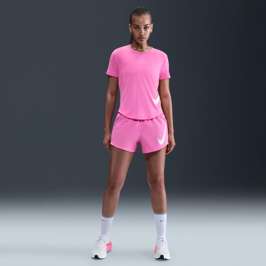 Nike Tempo Swoosh Run Dri-FIT hardlooptop met korte mouwen voor dames Roze - Foto 3