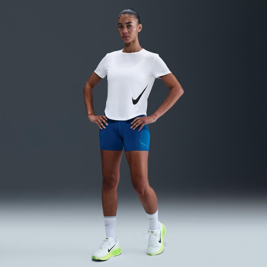 Nike Tempo Swoosh Run Dri-FIT hardlooptop met korte mouwen voor dames Wit - Foto 3