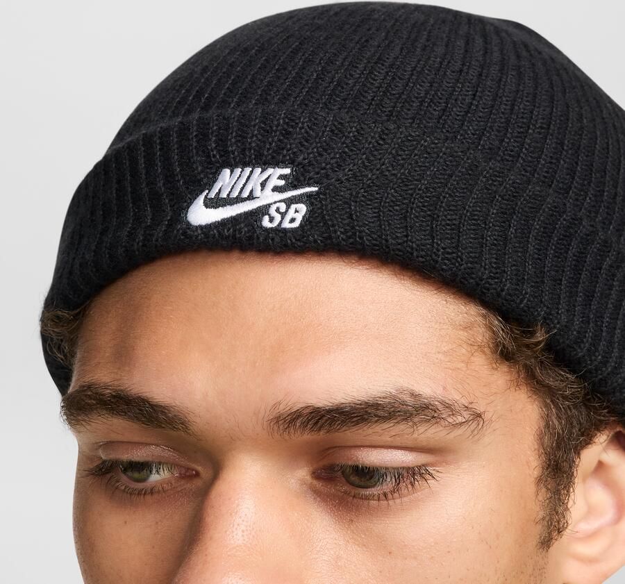 Nike Iconische Zwarte Beanie voor nen Black - Foto 3