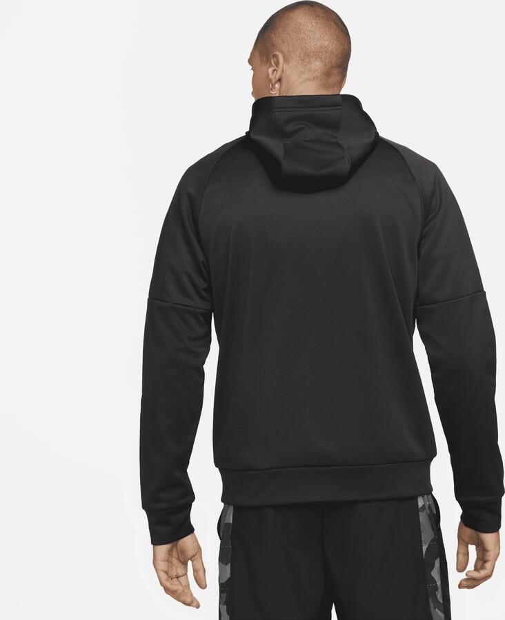 Nike Therma-FIT fitnesstop met rits over de hele lengte voor heren Zwart - Foto 4