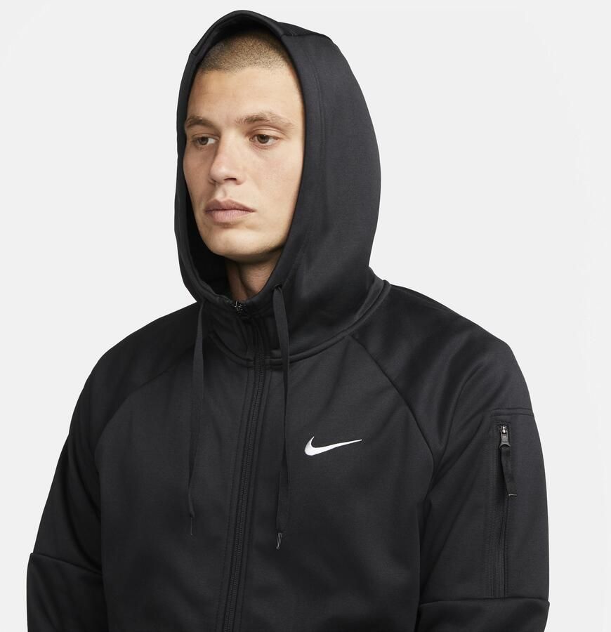Nike Therma-FIT fitnesstop met rits over de hele lengte voor heren Zwart - Foto 2