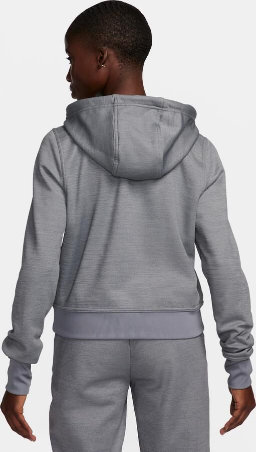 Nike Therma-FIT Hoodie met rits voor dames Grijs - Foto 4