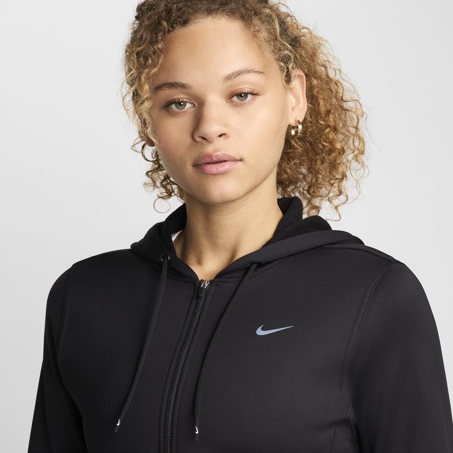 Nike Therma-FIT Hoodie met rits voor dames Zwart