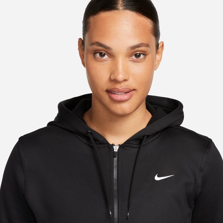 Nike Therma-FIT Hoodie met rits voor dames Zwart - Foto 4