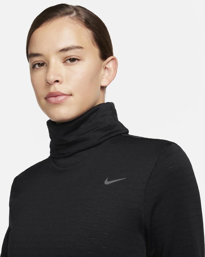 Nike Therma-FIT Swift Element hardlooptop met col voor dames Zwart