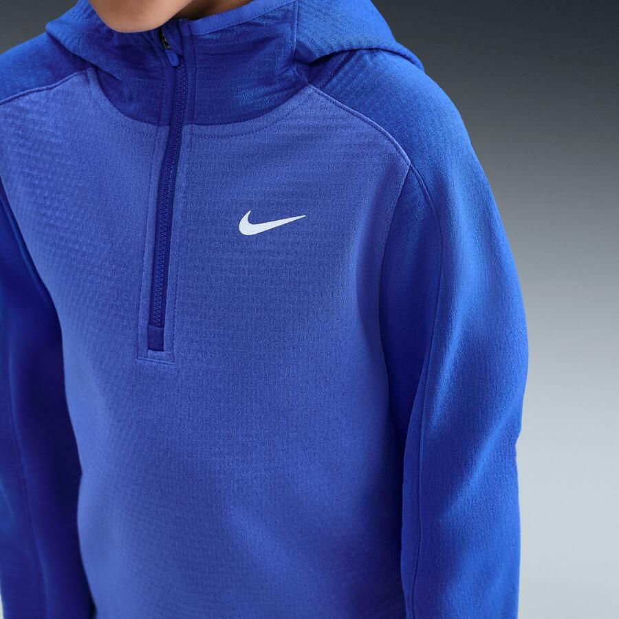 Nike Therma-FIT top met korte rits voor kids Blauw - Foto 2