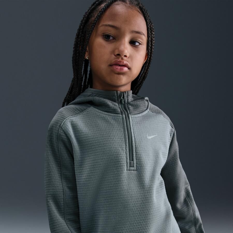 Nike Therma-FIT top met korte rits voor kids Grijs