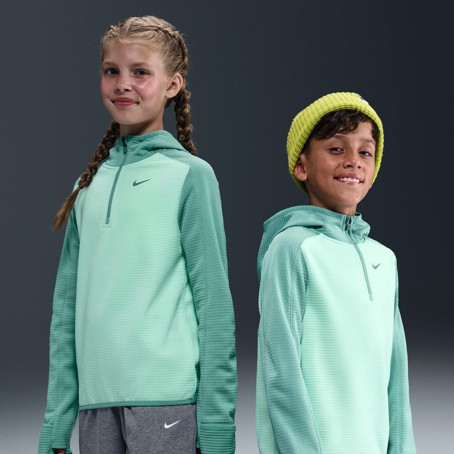 Nike Therma-FIT top met korte rits voor kids Groen - Foto 4