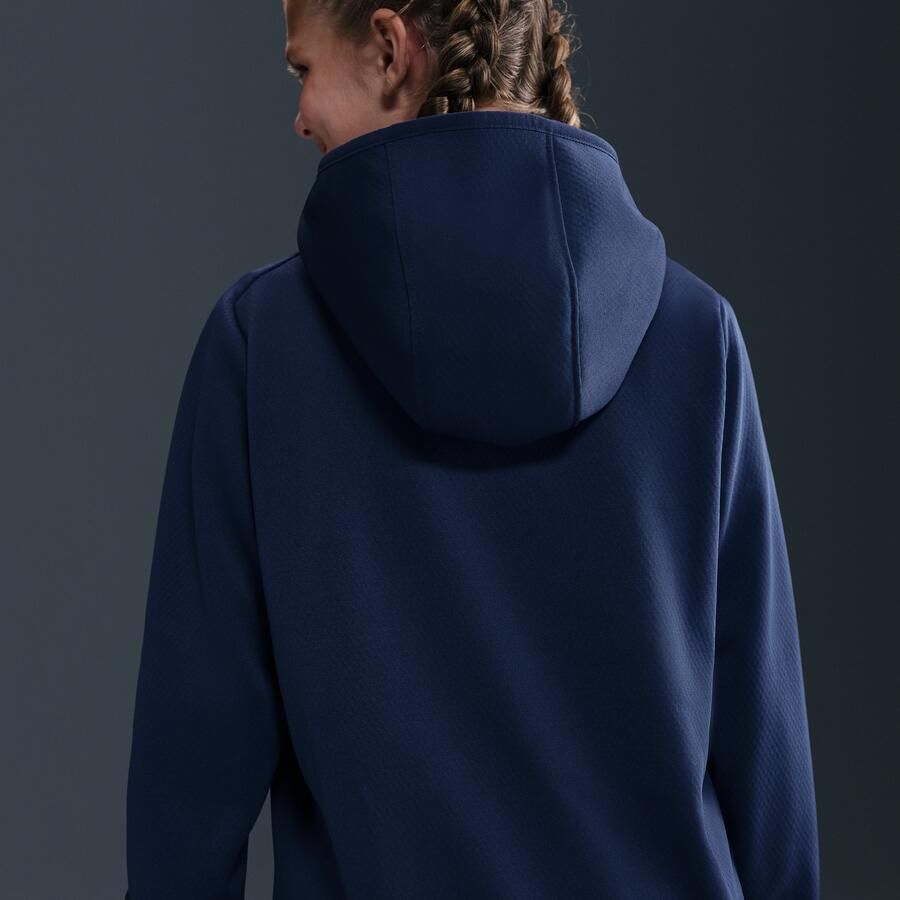 Nike Therma-FIT winterse trainingshoodie voor kids Blauw - Foto 3