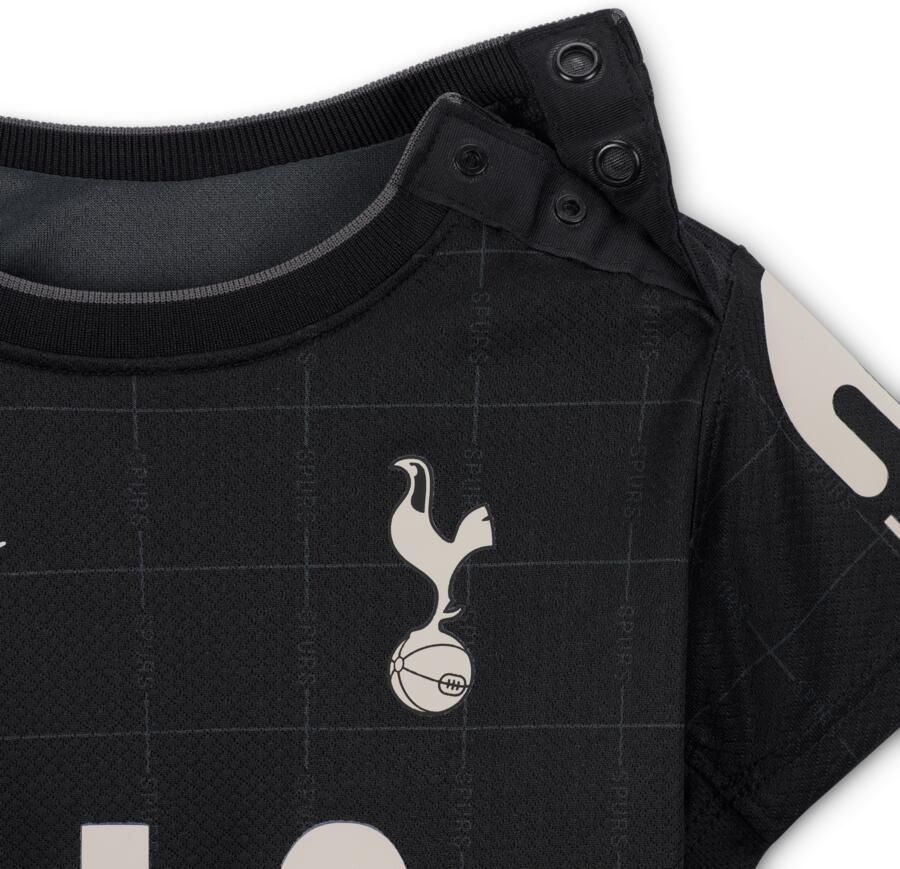 Nike Tottenham Hotspur 2025 26 Stadium Uit driedelig replicavoetbaltenue voor baby's peuters Zwart