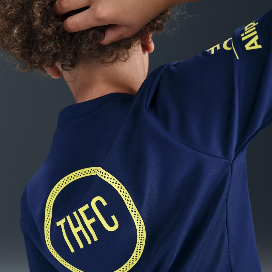 Nike Tottenham Hotspur Academy Pro Derde Total 90 Dri-FIT warming-uptop voor kids Blauw
