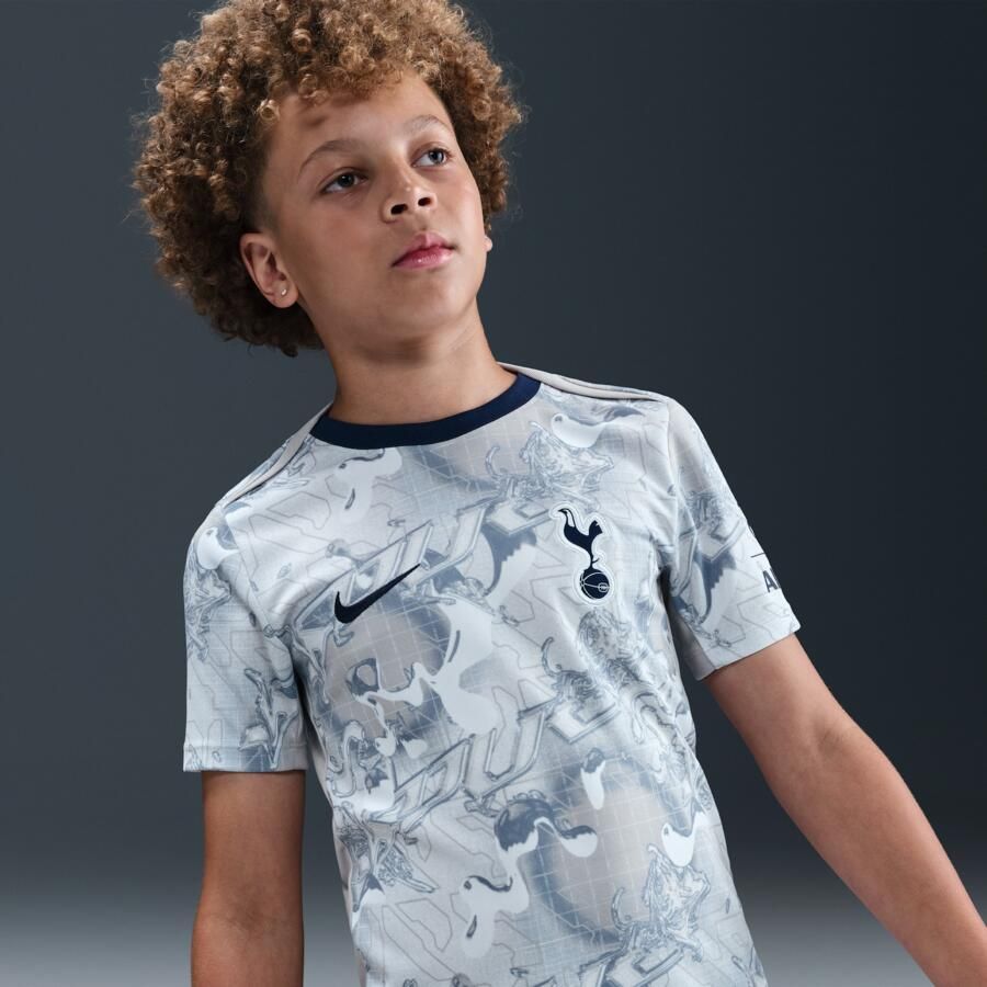 Nike Tottenham Hotspur Academy Pro Thuis Dri-FIT warming-uptop met korte mouwen voor kids Wit - Foto 4