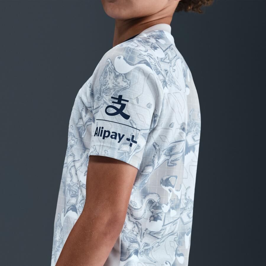 Nike Tottenham Hotspur Academy Pro Thuis Dri-FIT warming-uptop met korte mouwen voor kids Wit