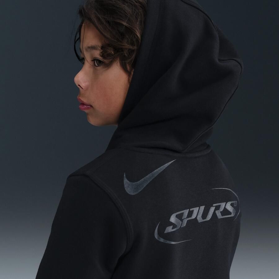 Nike Tottenham Hotspur Club voetbalhoodie voor jongens Zwart