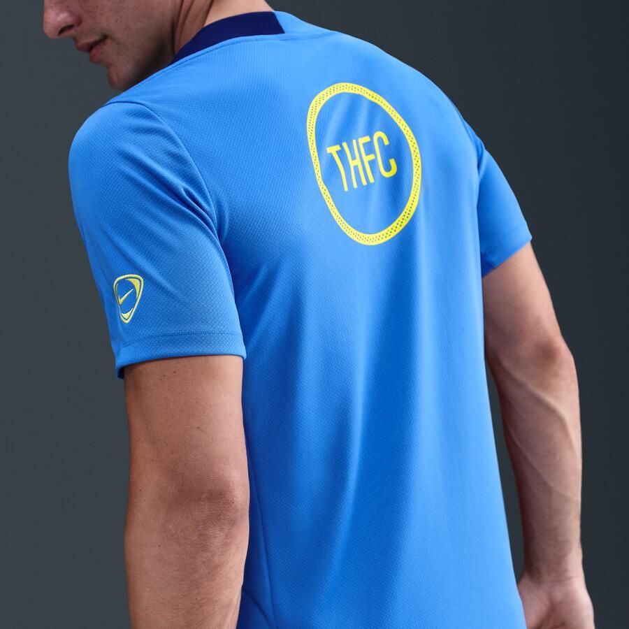 Nike Tottenham Hotspur Strike Derde Total 90 voetbaltop met korte mouwen en Dri-FIT voor heren Blauw