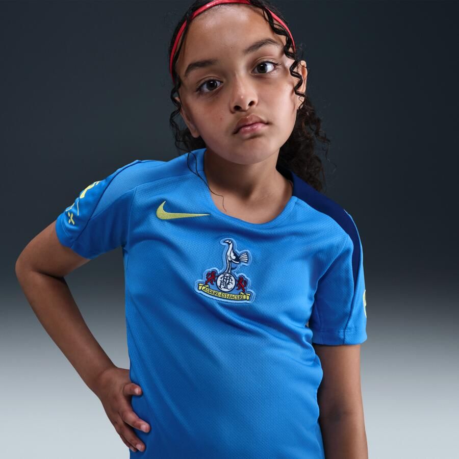 Nike Tottenham Hotspur Strike Derde Total 90 voetbaltop met korte mouwen en Dri-FIT voor kids Blauw - Foto 4