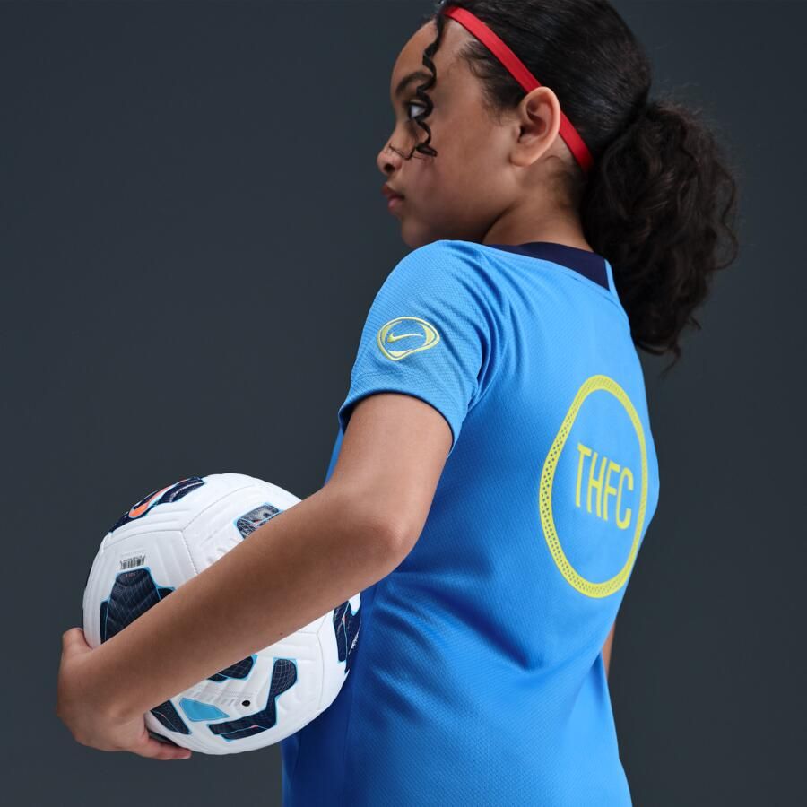 Nike Tottenham Hotspur Strike Derde Total 90 voetbaltop met korte mouwen en Dri-FIT voor kids Blauw