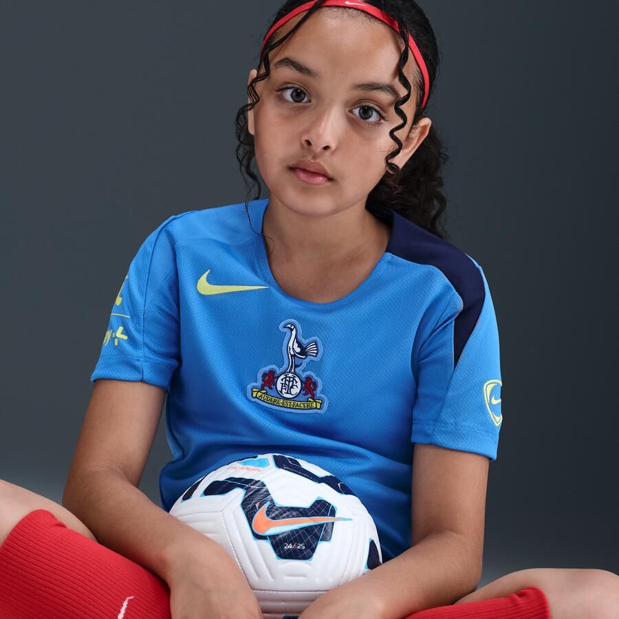 Nike Tottenham Hotspur Strike Derde Total 90 voetbaltop met korte mouwen en Dri-FIT voor kids Blauw - Foto 2