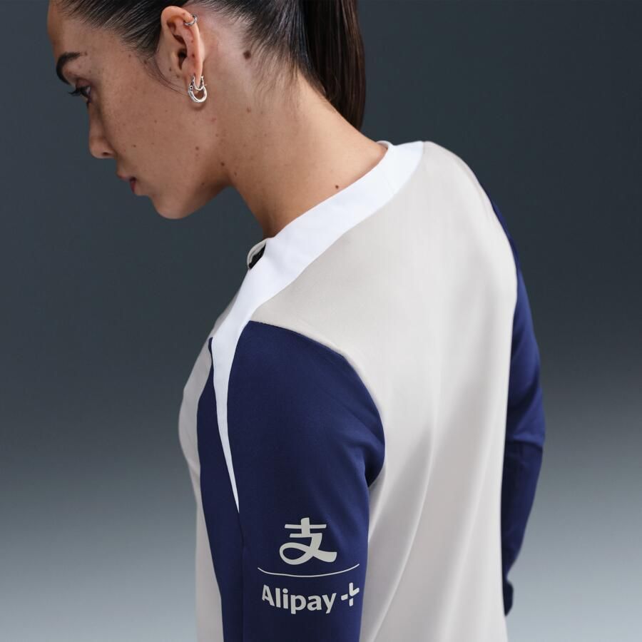 Nike Tottenham Hotspur Strike Dri-FIT knit voetbaltop met ronde hals voor dames Grijs