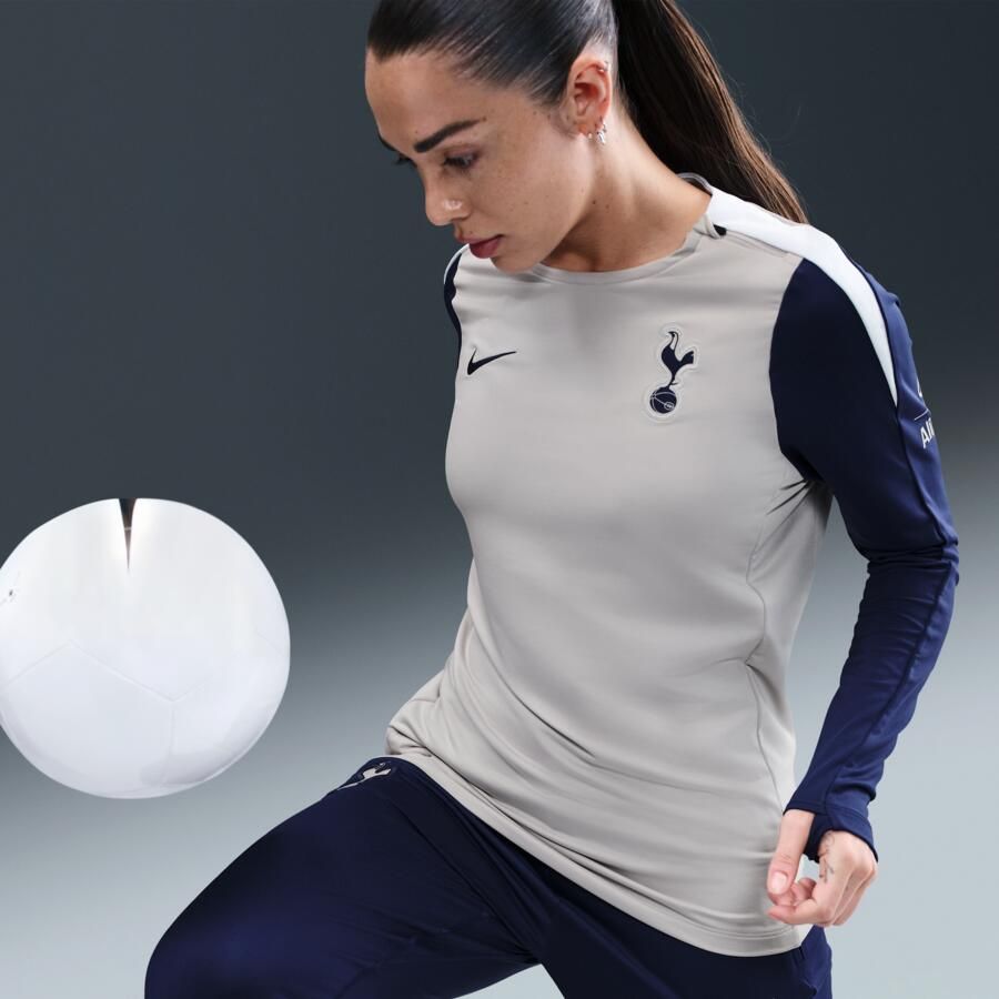 Nike Tottenham Hotspur Strike Dri-FIT knit voetbaltop met ronde hals voor dames Grijs - Foto 2