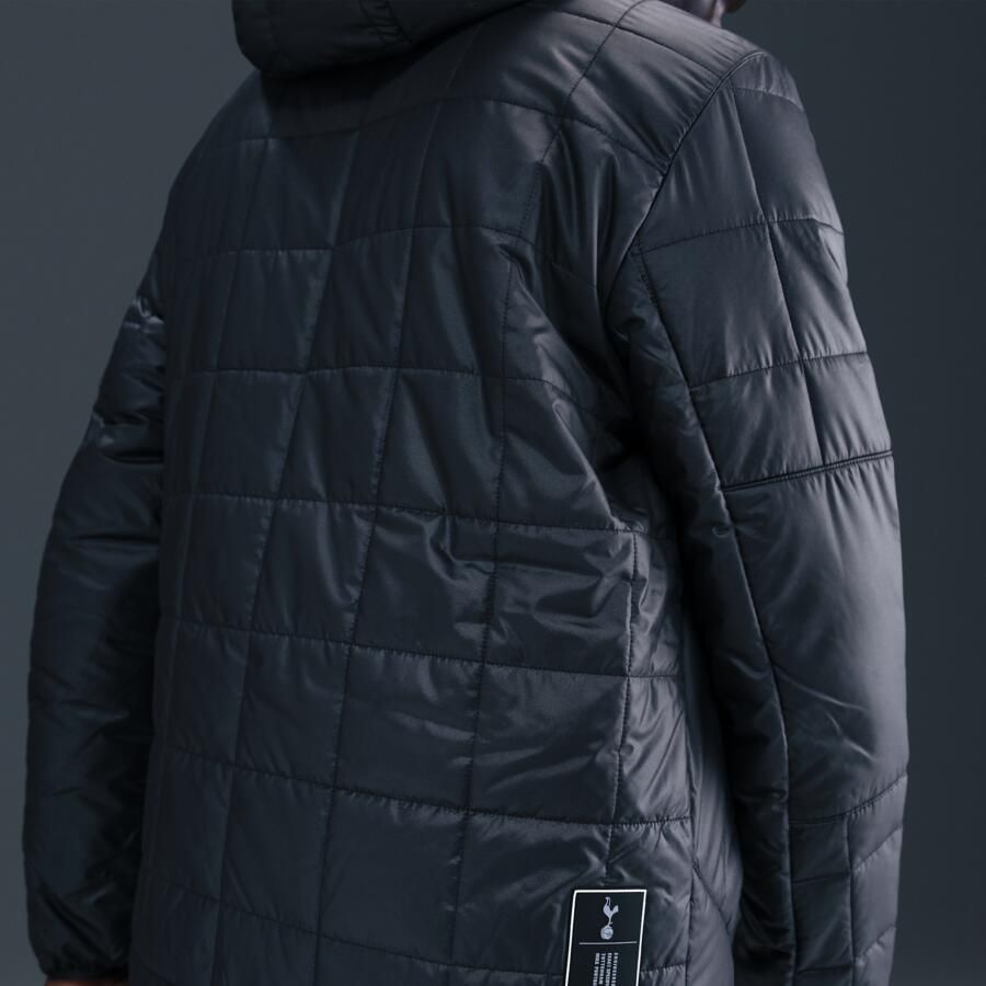Nike Tottenham Hotspur voetbaljack met synthetische vulling en capuchon voor heren Zwart
