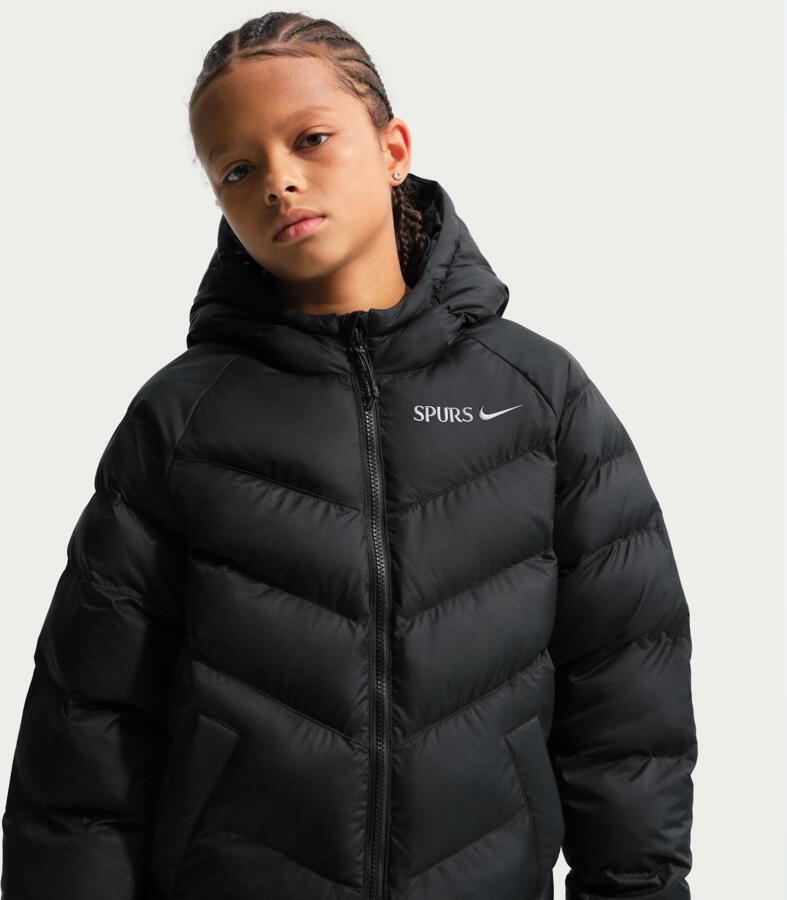 Nike Tottenham Hotspur voetbaljack met synthetische vulling en capuchon voor kids Zwart - Foto 4