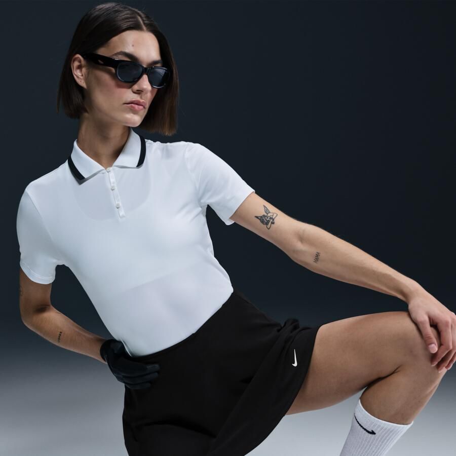 Nike Tour Dri-FIT golfpolo met korte mouwen voor dames Wit
