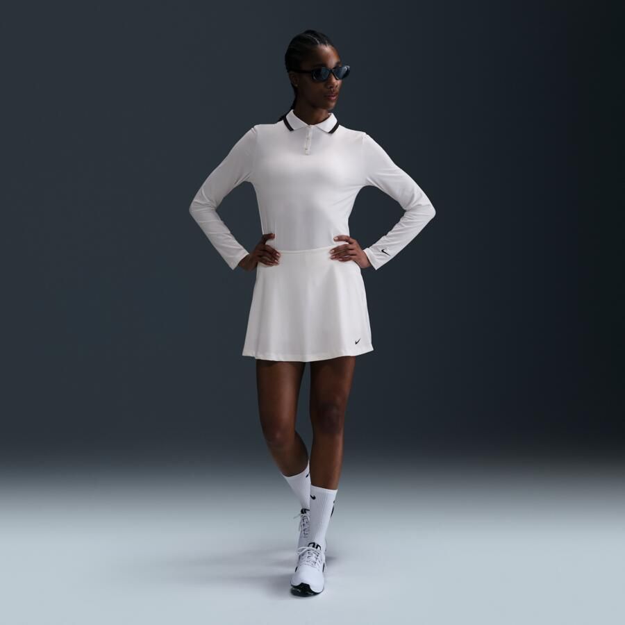 Nike Tour Dri-FIT golfpolo met uv-bescherming en lange mouwen voor dames Wit - Foto 3