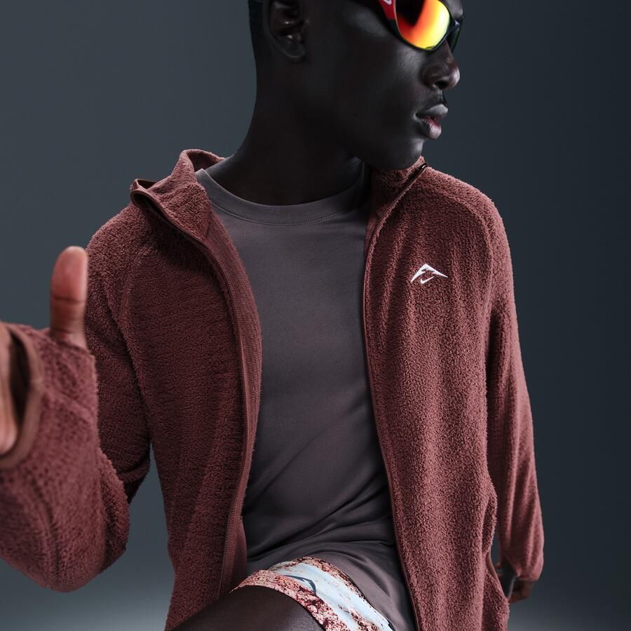 Nike Trail Dri-FIT hardloopjack van fleece voor heren Bruin - Foto 2