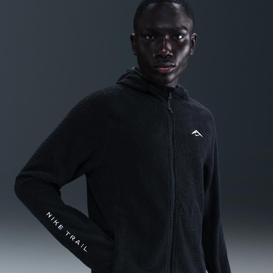 Nike Trail Dri-FIT hardloopjack van fleece voor heren Zwart - Foto 4