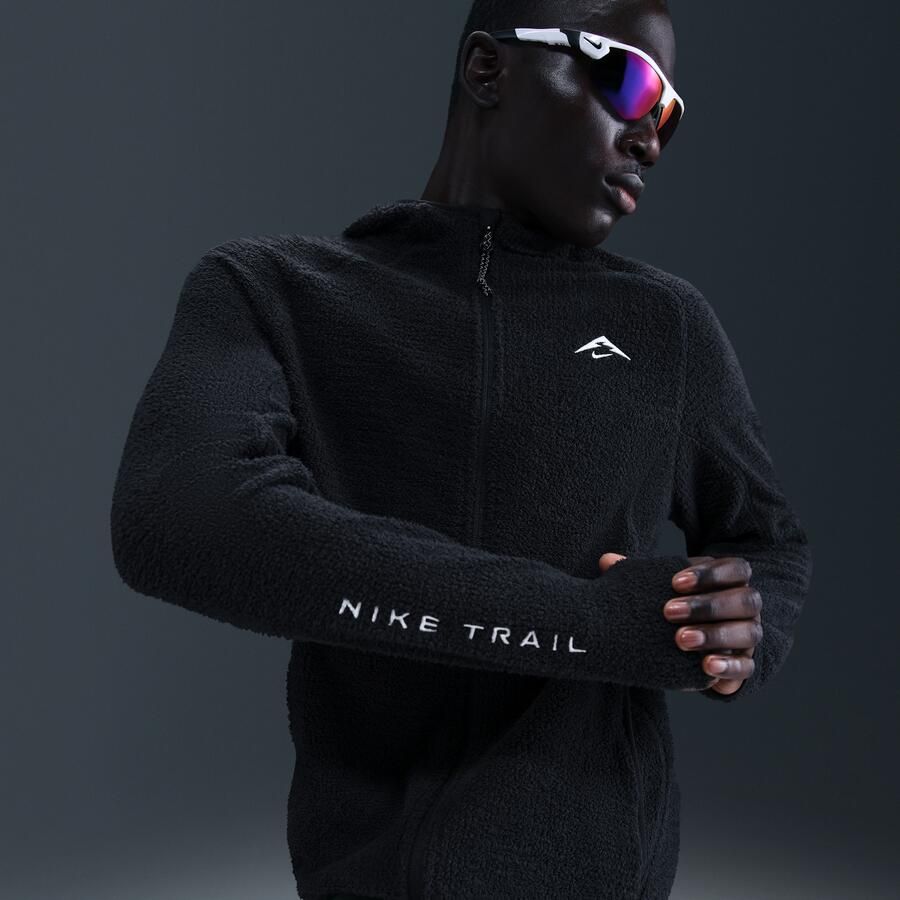 Nike Trail Dri-FIT hardloopjack van fleece voor heren Zwart - Foto 2