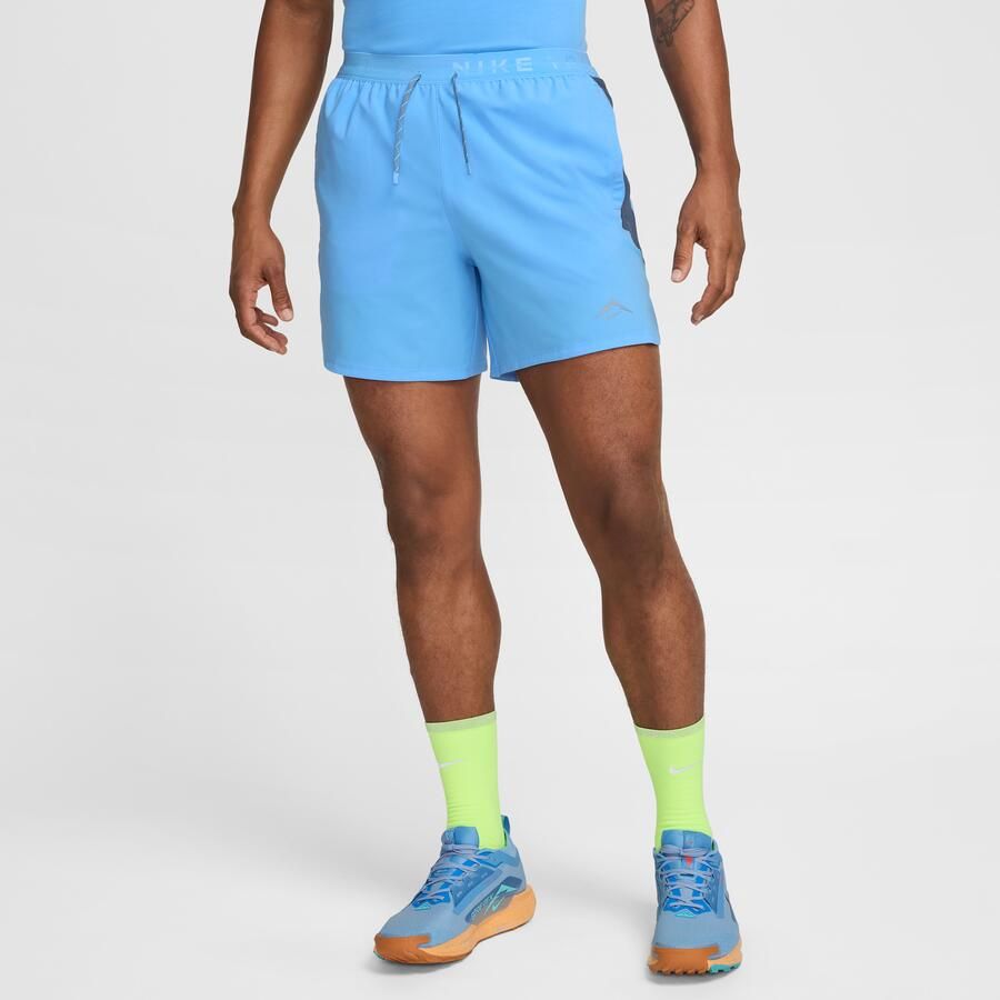 Nike Trail Dri-FIT hardloopshorts met binnenbroek voor heren (15 cm) Blauw - Foto 4