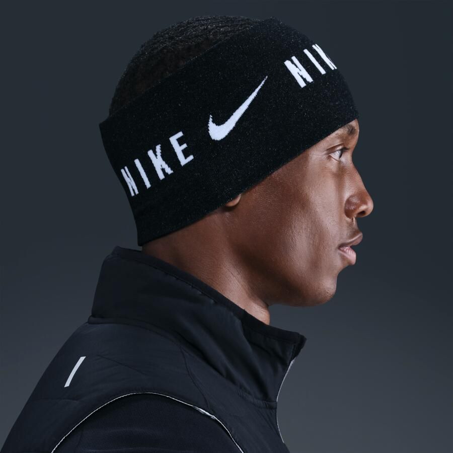 Nike Trail Dri-FIT knit hardloophoofdband Zwart