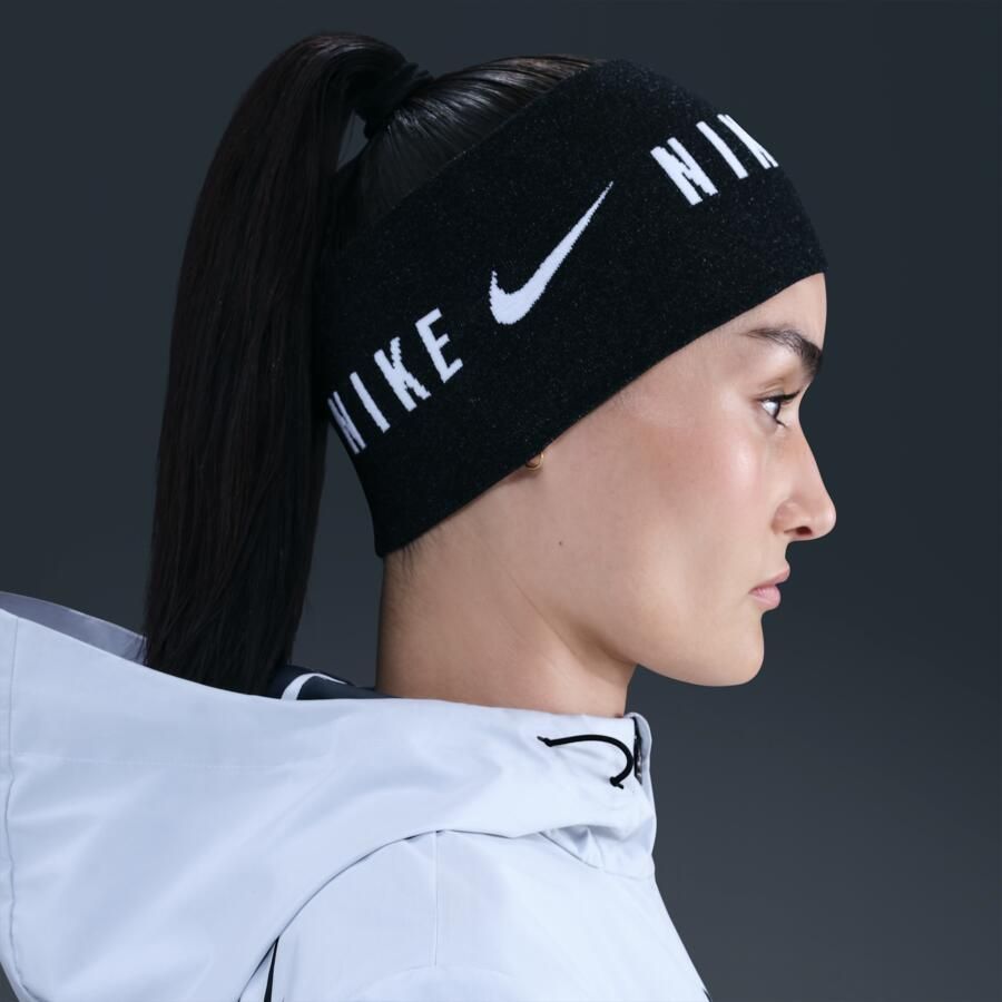 Nike Trail Dri-FIT knit hardloophoofdband Zwart - Foto 3