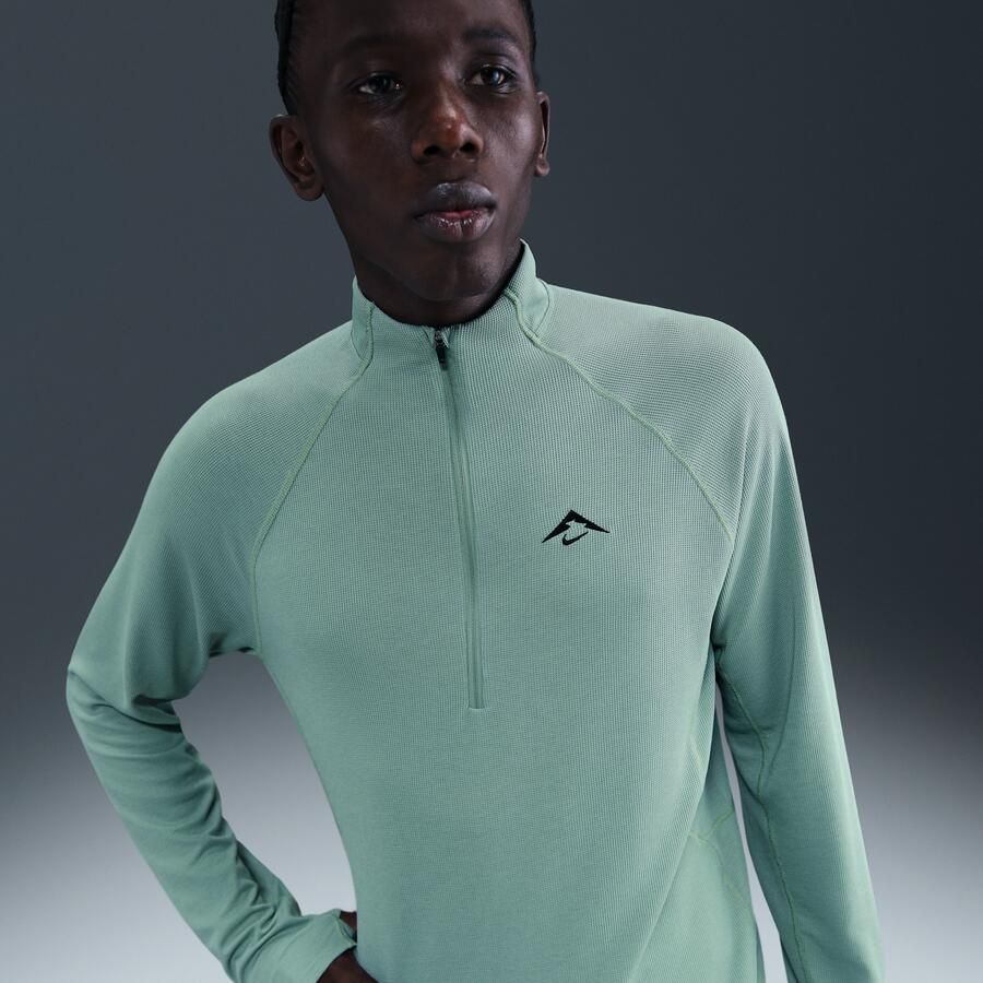 Nike Trail Dri-FIT tussenlaag met halflange rits voor heren Groen