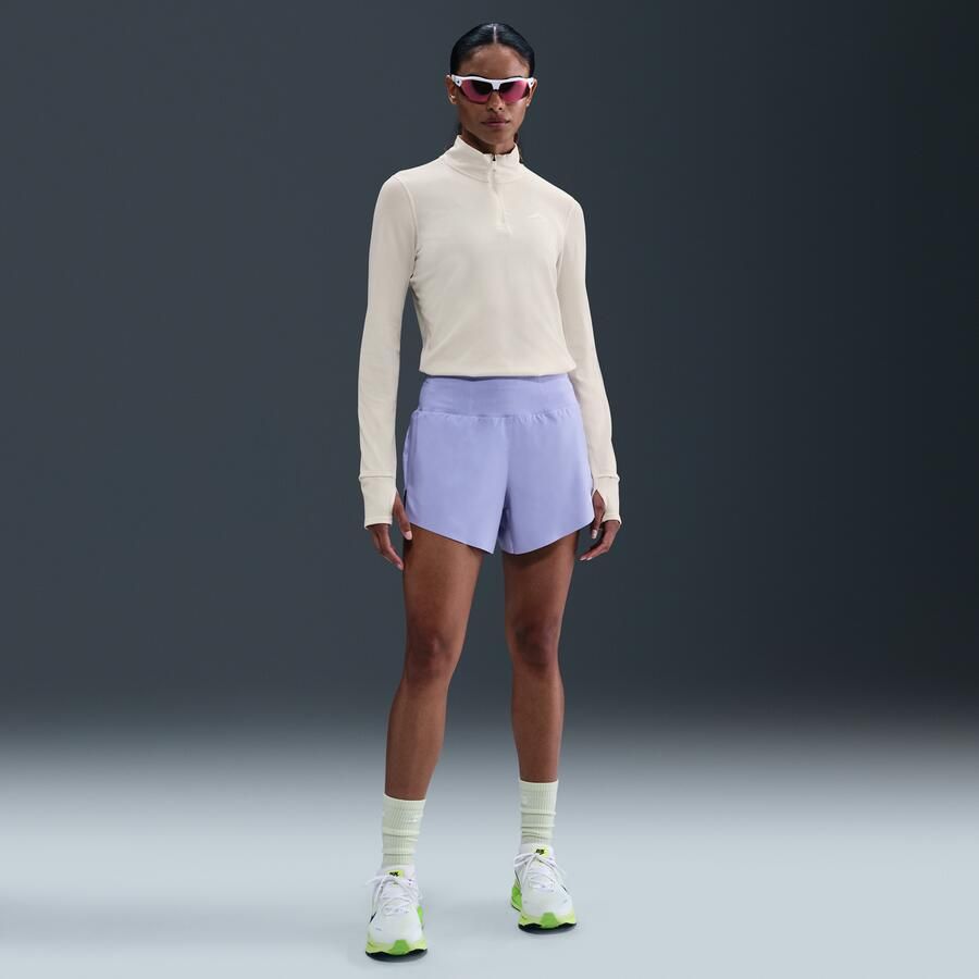 Nike Trail Dri-FIT tussenlaagtop voor hardlopen met korte rits voor dames Grijs - Foto 3