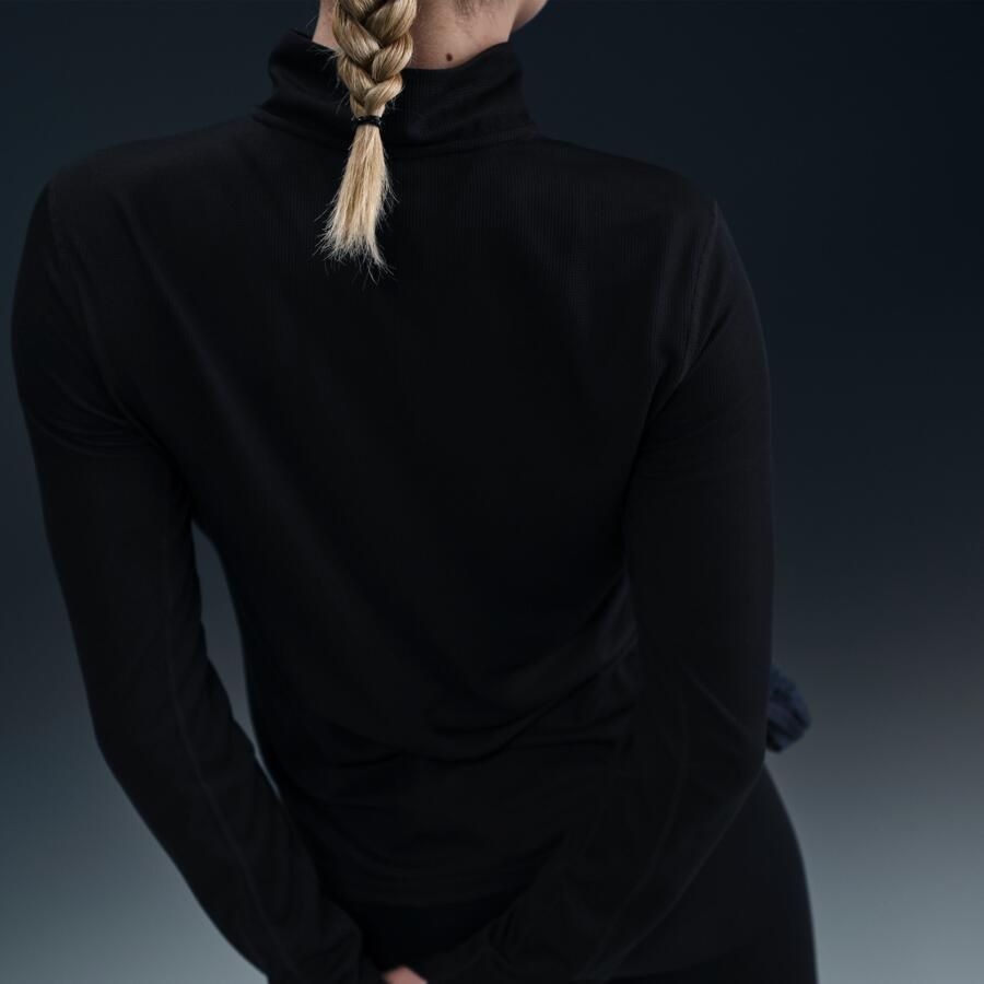 Nike Trail Dri-FIT tussenlaagtop voor hardlopen met korte rits voor dames Zwart - Foto 4