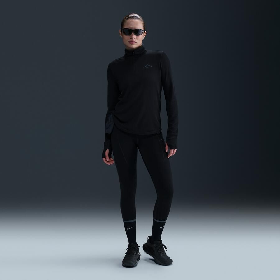 Nike Trail Dri-FIT tussenlaagtop voor hardlopen met korte rits voor dames Zwart - Foto 2