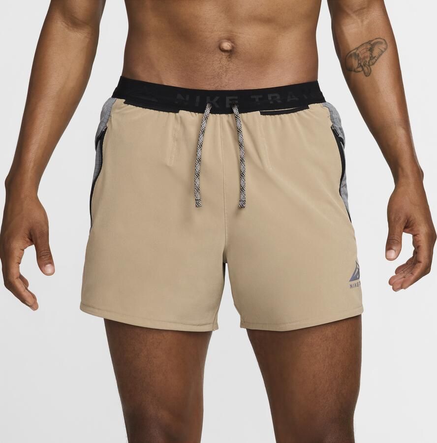 Nike Trail Second Sunrise hardloopshorts met Dri-FIT en binnenbroek voor heren (13 cm) Bruin - Foto 2