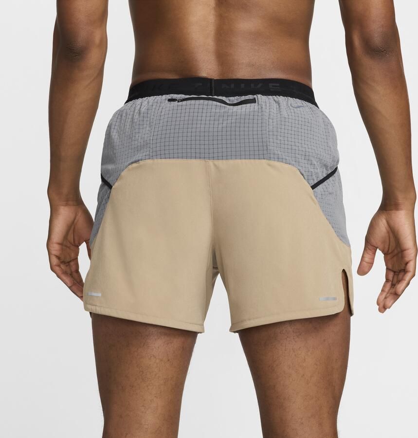Nike Trail Second Sunrise hardloopshorts met Dri-FIT en binnenbroek voor heren (13 cm) Bruin - Foto 3