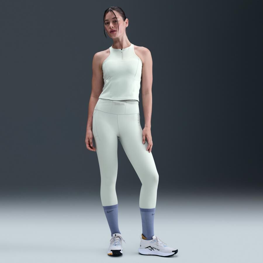 Nike Trail tanktop met padded sport-bh en medium ondersteuning Grijs - Foto 3