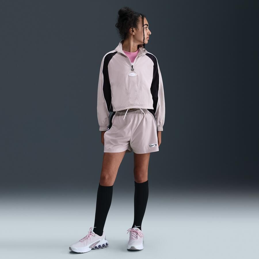 Nike trainingsjack met korte rits voor meisjes Paars - Foto 3