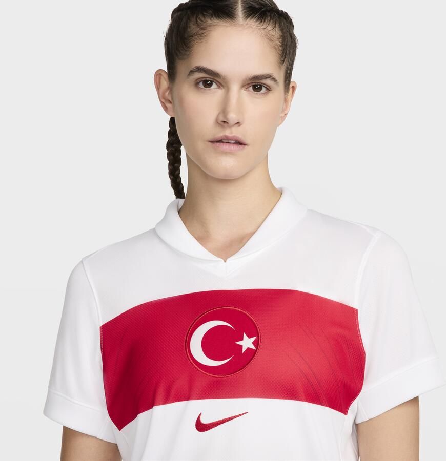 Nike Turkije 2024 25 Stadium Thuis Dri-FIT replica voetbalshirt voor dames Wit - Foto 2