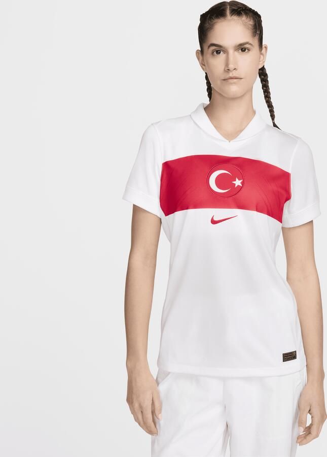 Nike Turkije 2024 25 Stadium Thuis Dri-FIT replica voetbalshirt voor dames Wit - Foto 3